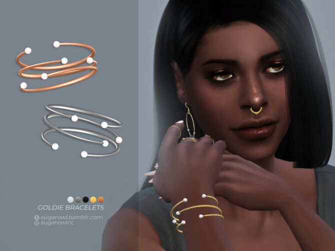 Sims 4 Goldie bracelets by sugar owl at TSR