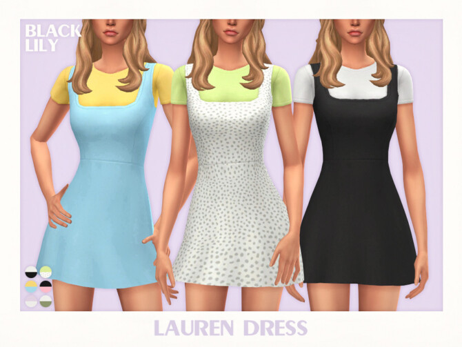 Sims 4 Lauren Dress by Black Lily at TSR