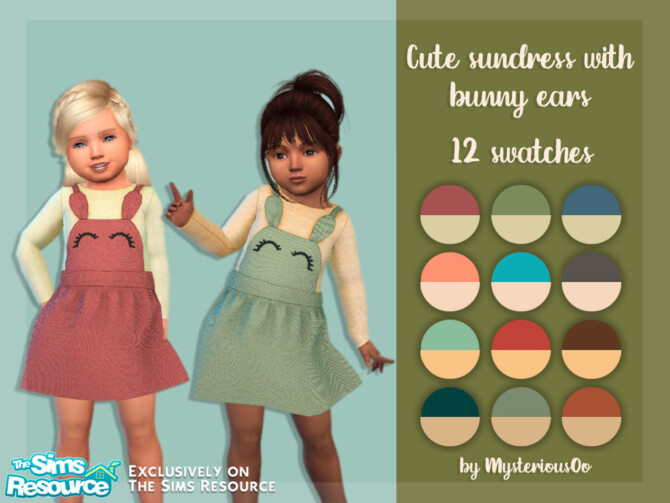 Sims 4 Cute sundress with bunny ears by MysteriousOo at TSR
