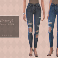 Sheryl Skinny Jeans (ripped) By Pipco