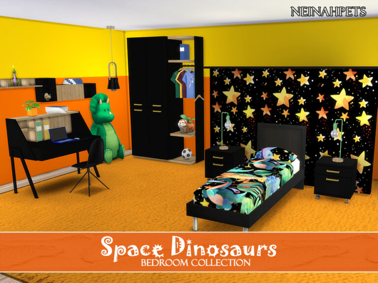 Space Dinosaurs Bedroom By Neinahpets At TSR Sims 4 Updates   520 768x576 