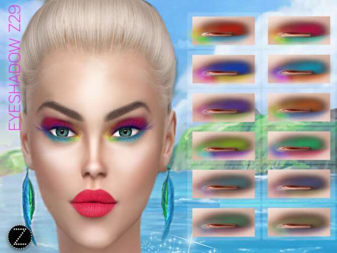 Sims 4 EYESHADOW Z29 by ZENX at TSR