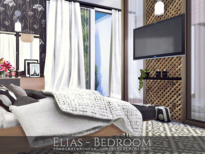 Sims 4 Elias Bedroom by Rirann at TSR