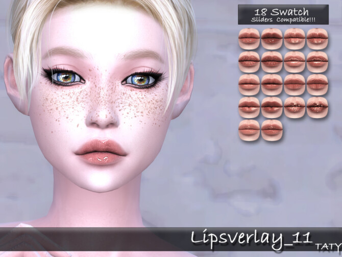 Sims 4 Lips Overlay 11 by tatygagg at TSR