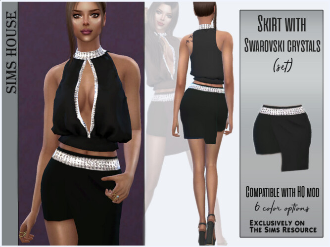 Skirt With Swarovski Crystals (set) By Sims House