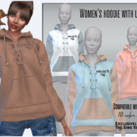 Women’s Hoodie With Lacing By Sims House
