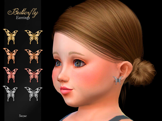 Butterfly Toddler Earrings By Suzue