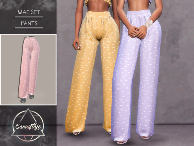 Sims 4 Mae Set (Pants) by CAMUFLAJE at TSR