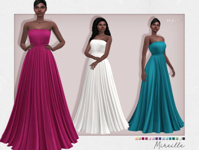 Sims 4 Mireille Ball Gown by Sifix at TSR