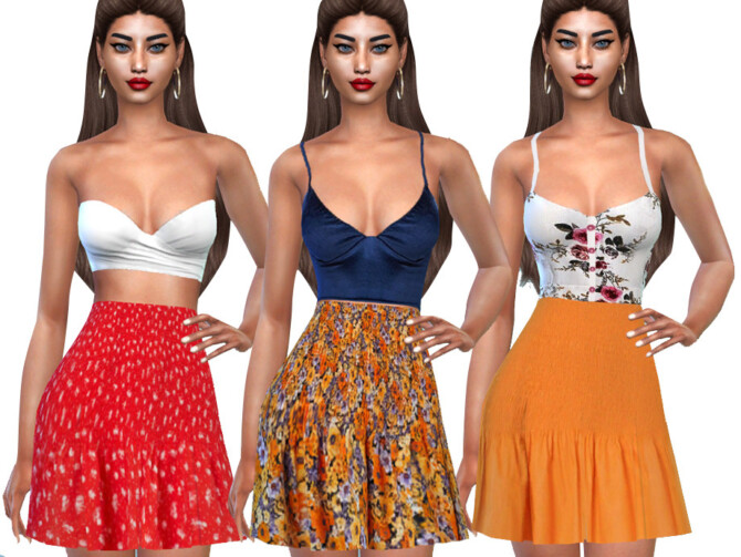 Sims 4 Summer Colorful Skirts by Saliwa at TSR