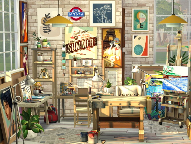 Sims 4 Art Room by Flubs79 at TSR