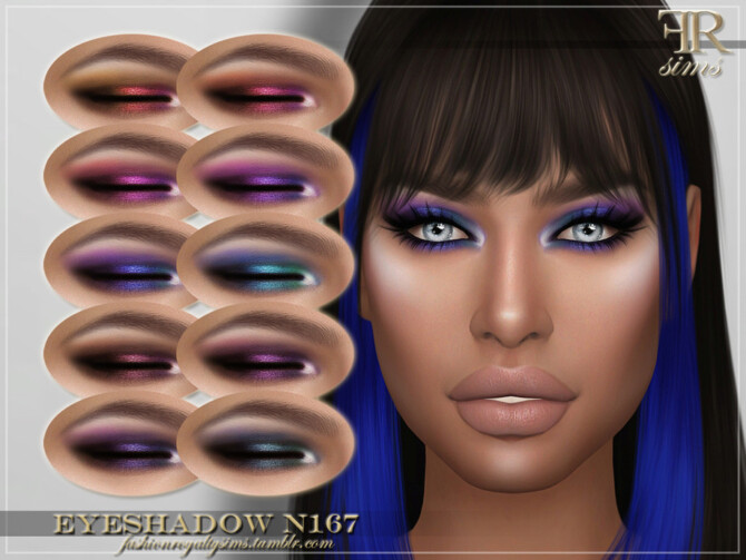 Sims 4 FRS Eyeshadow N167 by FashionRoyaltySims at TSR