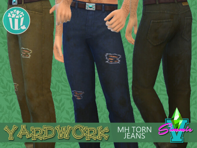 Yardwork MH Torn Jeans by SimmieV at TSR » Sims 4 Updates