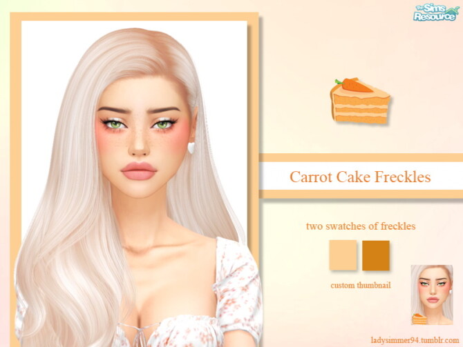 Sims 4 Carrot Cake Freckles by LadySimmer94 at TSR