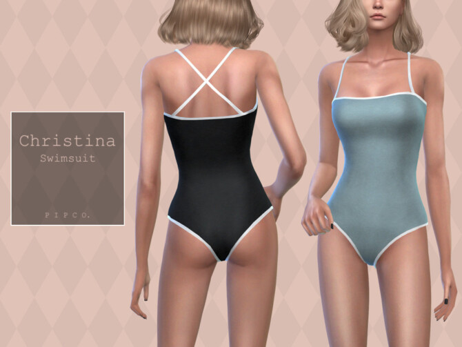 Sims 4 Christina Swimsuit by Pipco at TSR