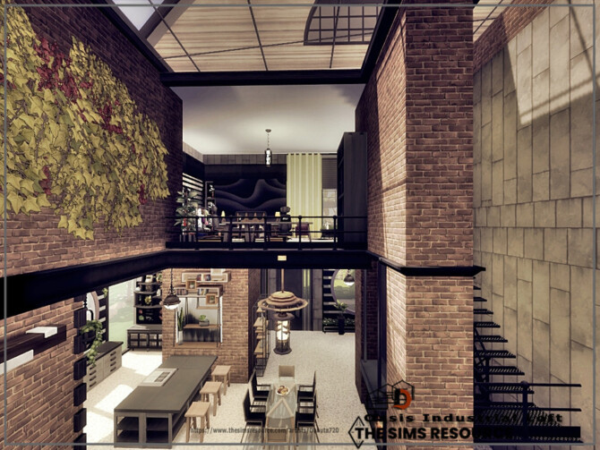 Sims 4 Oasis Industrial Loft by Danuta720 at TSR