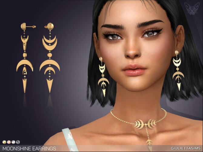 Sims 4 Moonshine Earrings by feyona at TSR