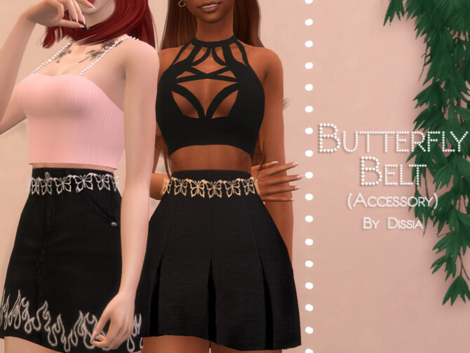 Sims 4 Butterfly Belt (Acc) by Dissia at TSR