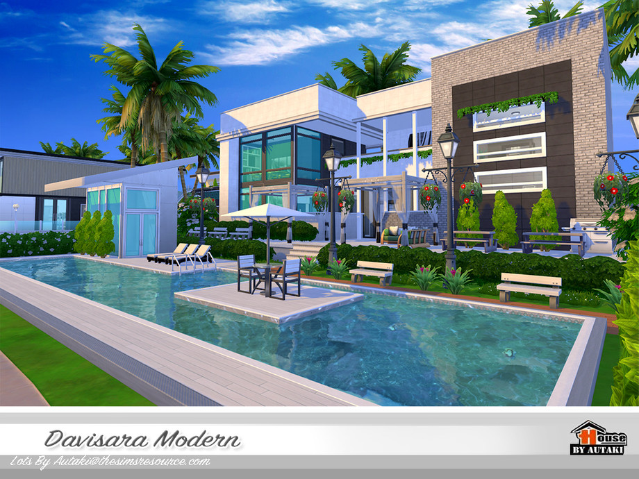 Davisara Modern House by autaki at TSR » Sims 4 Updates