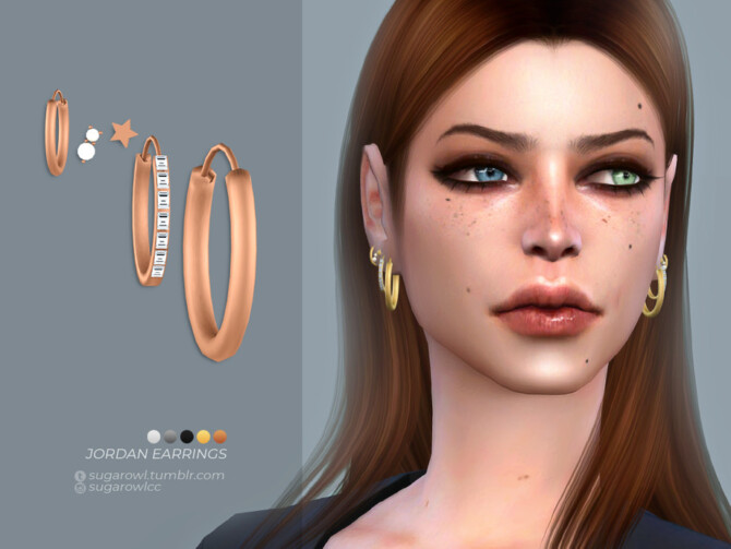 Sims 4 Jordan earrings by sugar owl at TSR