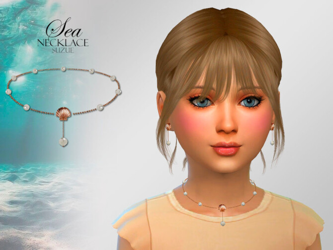 Sims 4 Sea Child Necklace by Suzue at TSR