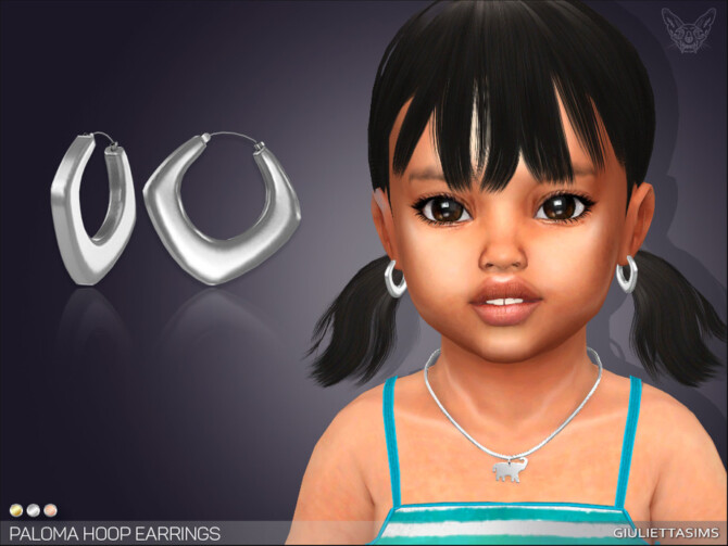 Sims 4 Paloma Hoop Earrings For Toddlers by feyona at TSR