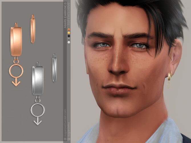 Sims 4 Mars earrings | Left by sugar owl at TSR