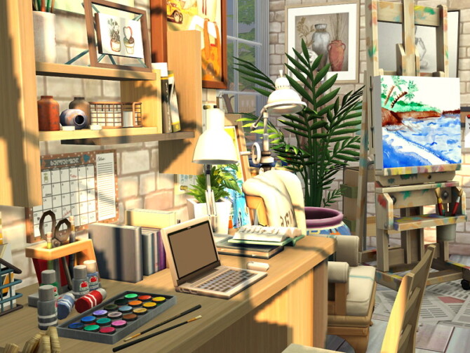 Sims 4 Art Room by Flubs79 at TSR
