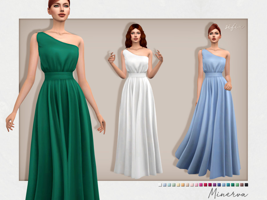 Minerva Gown by Sifix at TSR » Sims 4 Updates