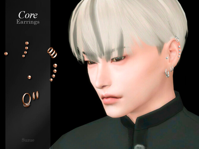 Sims 4 Core Earrings by Suzue at TSR