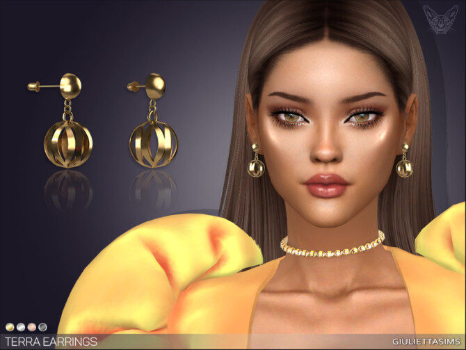 Sims 4 Terra Drop Earrings by feyona at TSR