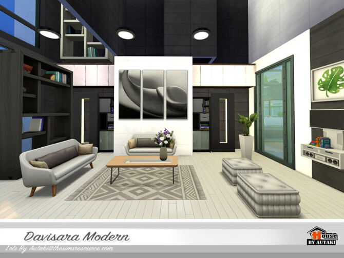 Sims 4 Davisara Modern House by autaki at TSR