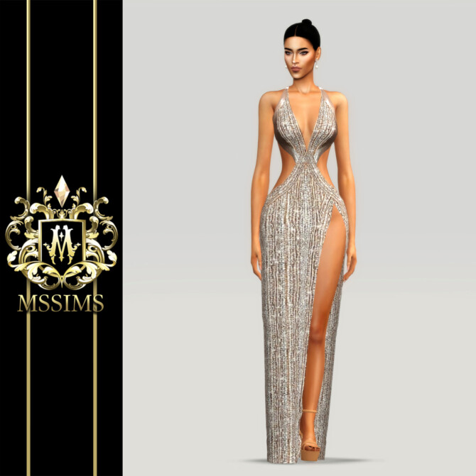 Sims 4 NOBLE GOWN (P) at MSSIMS