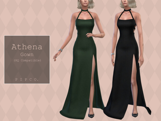 Sims 4 Athena Gown by Pipco at TSR
