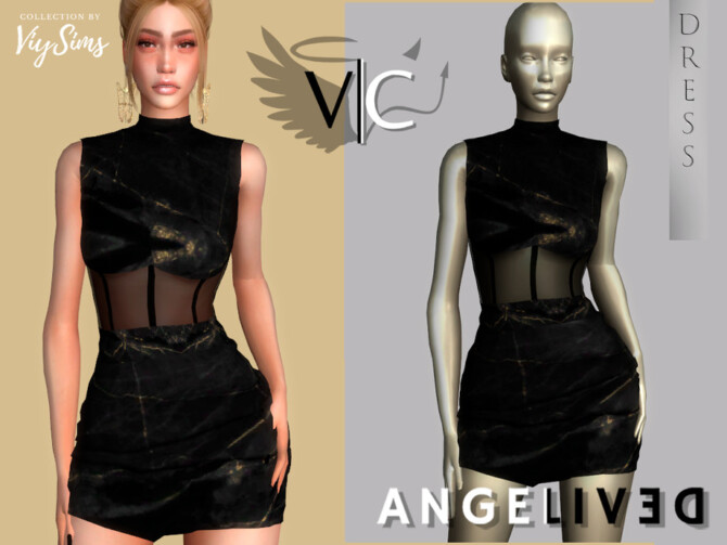 Sims 4 AngeliveD Collection Dress XIII by Viy Sims at TSR