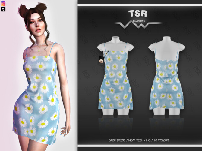 Sims 4 Daisy Dress BD470 by busra tr at TSR