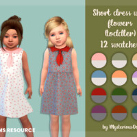 Short Dress With Flowers (toddler) By Mysteriousoo