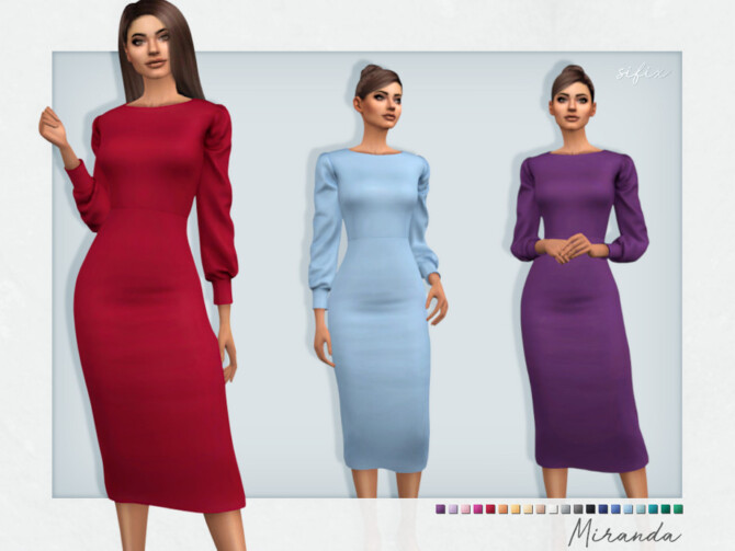 Sims 4 Miranda Dress by Sifix at TSR