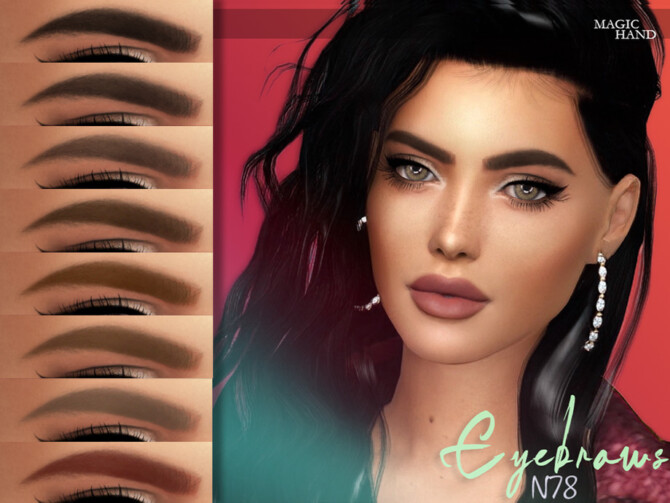 Sims 4 Eyebrows N78 by MagicHand at TSR