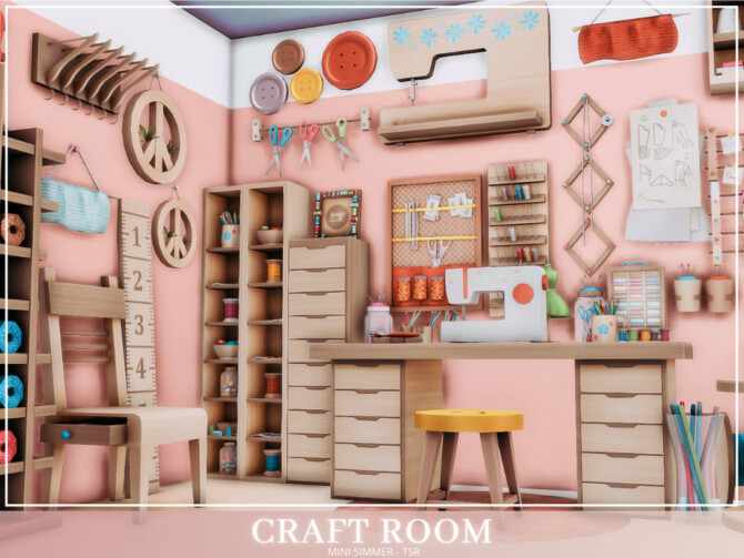 Sims 4 Craft room by Mini Simmer at TSR