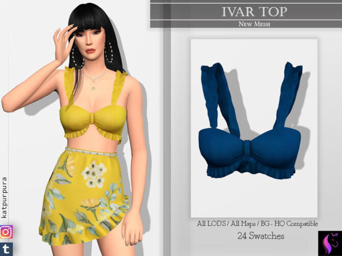 Sims 4 Ivar Top by KaTPurpura at TSR