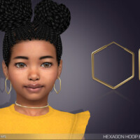 Hexagon Hoop Earrings For Kids By Feyona
