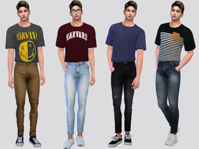 Sims 4 Oversized Tucked Tees by McLayneSims at TSR