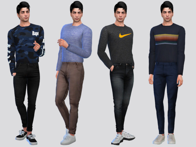 Tucked Longsleeve Tees by McLayneSims at TSR » Sims 4 Updates
