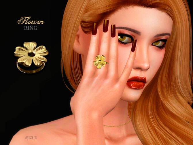 Sims 4 Flower Ring by Suzue at TSR