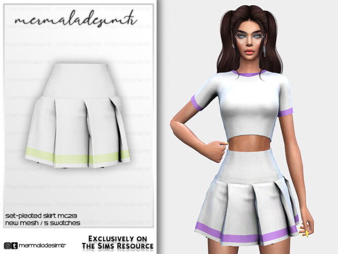 Set Pleated Skirt Mc213 By Mermaladesimtr