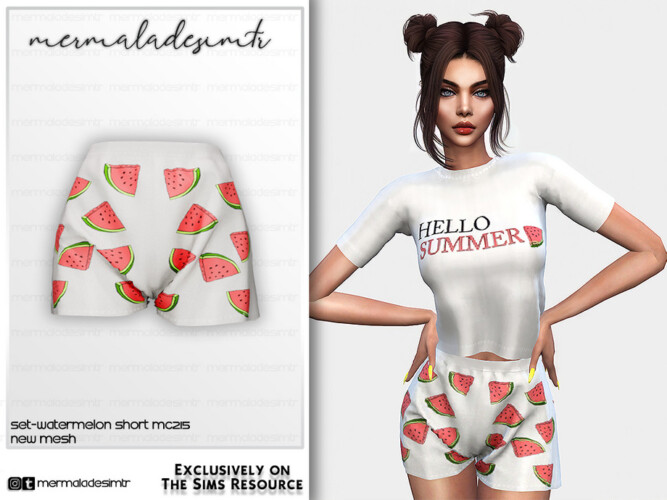 Pyjamas Set Watermelon Short Mc215 By Mermaladesimtr