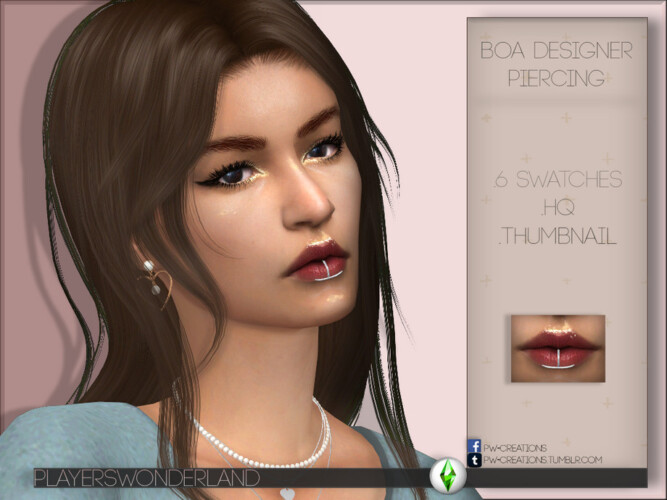 Boa Designer Lip Piercing By Playerswonderland