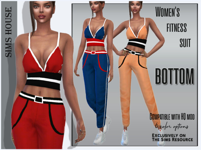 Sims 4 Womens fitness suit bottom by Sims House at TSR