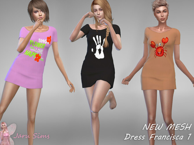 Sims 4 Dress Francisca 1 by Jaru Sims at TSR